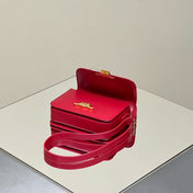 MINI CLAUDE 22 SHINY CALFSKIN CHERRY RED