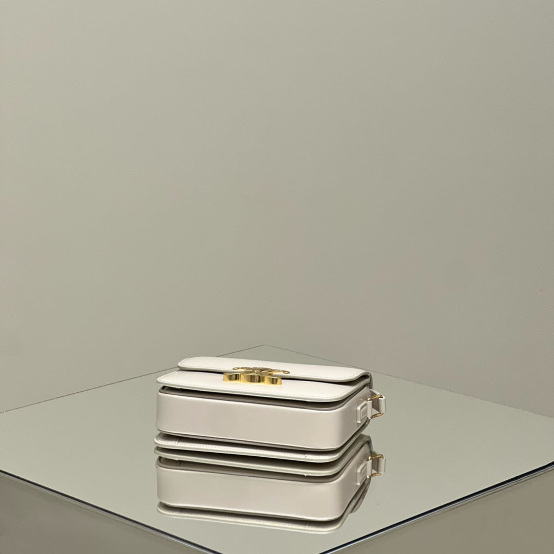 MINI CLAUDE 22 SHINY CALFSKIN WHITE