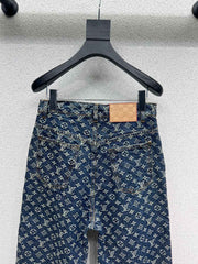 LV Monogram Denim Tailored Pants