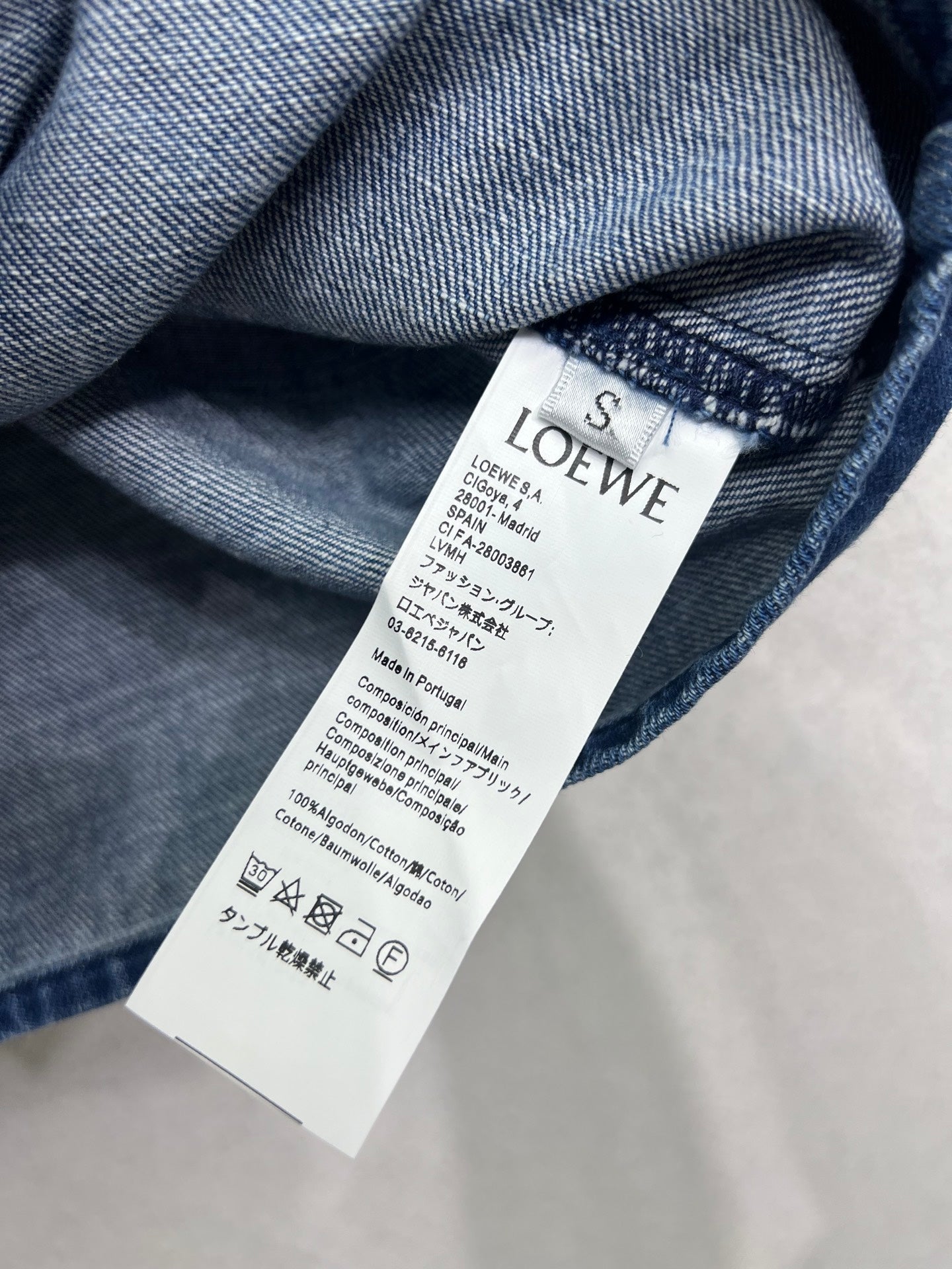LOEWE SHORT-SLEEVE DENIM SHIRT 269343