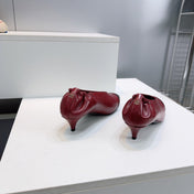 CHANEL 26S COLOR-BLOCK HIGH HEELS 45 MM IN RED AND BLACK LAMBSKIN