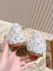 LV BALLET FLAT IN WHITE MONOGRAM CANVAS