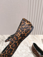 PRADA BALLERINA FLATS IN LEOPARD PRINT LAMBSKIN