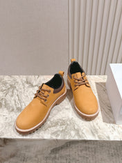 CELINE 25S LOW CUT MARTIN BOOTS IN MEDIUM ORANGE CALFSKIN