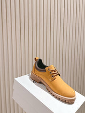 CELINE 25S LOW CUT MARTIN BOOTS IN MEDIUM ORANGE CALFSKIN