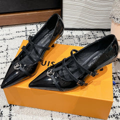 HIGH HEEL 4 CM PUMP IN BLACK CALFSKIN