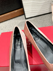 BELLE VIVIER PUMPS IN CANTALOUPE VELVET