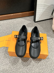 MARY JANE SHOES IN BLACK SHEEPSKIN