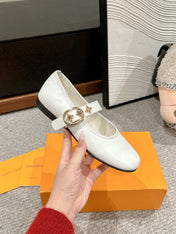 MARY JANE SHOES IN WHITE SHEEPSKIN