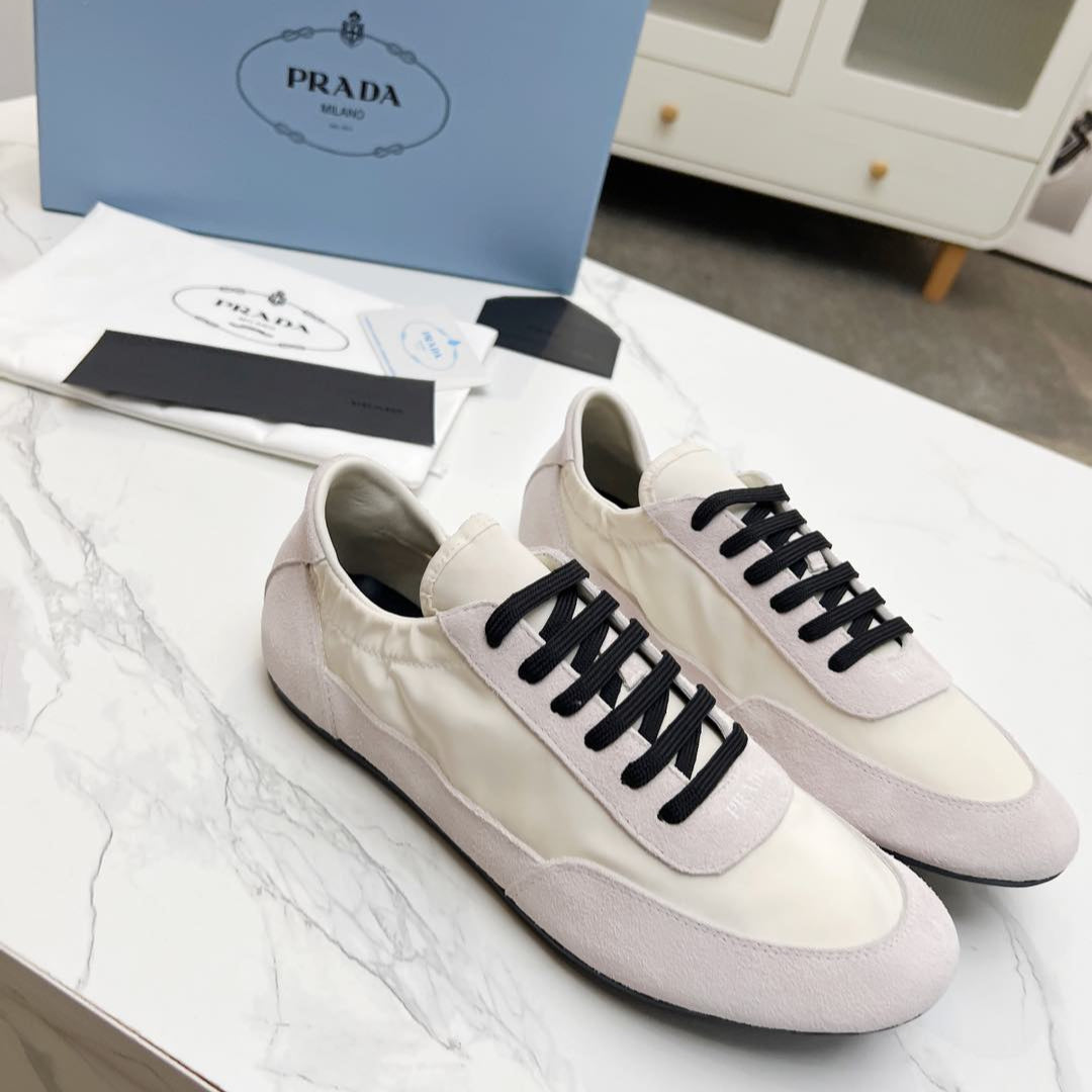 COLLAPSE SNEAKERS IN BEIGE SUEDE AND NYLON