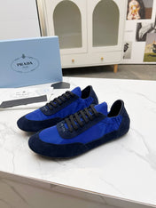COLLAPSE SNEAKERS IN BLUE SUEDE AND NYLON