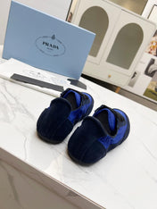 COLLAPSE SNEAKERS IN BLUE SUEDE AND NYLON