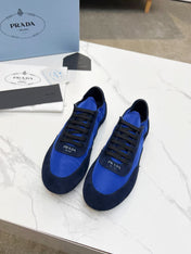 COLLAPSE SNEAKERS IN BLUE SUEDE AND NYLON