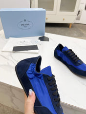 COLLAPSE SNEAKERS IN BLUE SUEDE AND NYLON