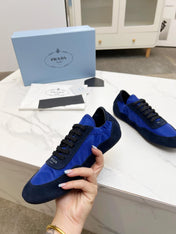 COLLAPSE SNEAKERS IN BLUE SUEDE AND NYLON