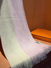 HIGH-END SCARF 180 IN LIGHT PINK MIX BEIGE CASHMERE