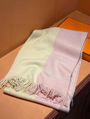 HIGH-END SCARF 180 IN LIGHT PINK MIX BEIGE CASHMERE