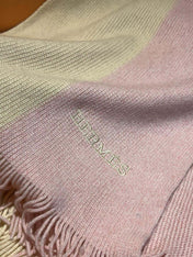 HIGH-END SCARF 180 IN LIGHT PINK MIX BEIGE CASHMERE
