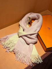 HIGH-END SCARF 180 IN LIGHT PINK MIX BEIGE CASHMERE