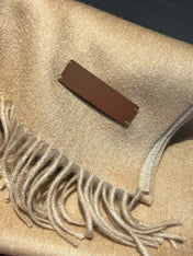 SCARF 180 CM IN MEDIUM BROWN CASHMERE 396482