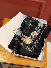 SCARF 200 CM IN BLACK MIX COLORFUL CASHMERE 413824