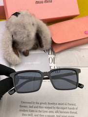 GLIMPSE SQUARE SUNGLASSES 555823 IN BLACK ACETATE