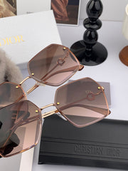 MONTAIGNE SUNGLASS CD3022 IN BROWN METAL