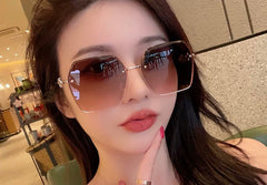 MONTAIGNE SUNGLASS CD3022 IN BROWN METAL