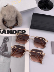 MONTAIGNE SUNGLASS CD3022 IN BROWN METAL