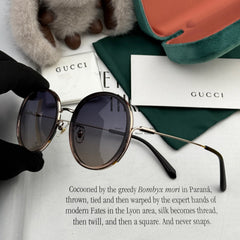 ROUND FRAME SUNGLASSES G0640 IN ACETATE AND METAL