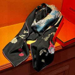 HERMES 25S SCARF 140 IN CASHMERE SILK 709657