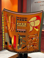 HERMES 25S SCARF 140 IN CASHMERE SILK 727301