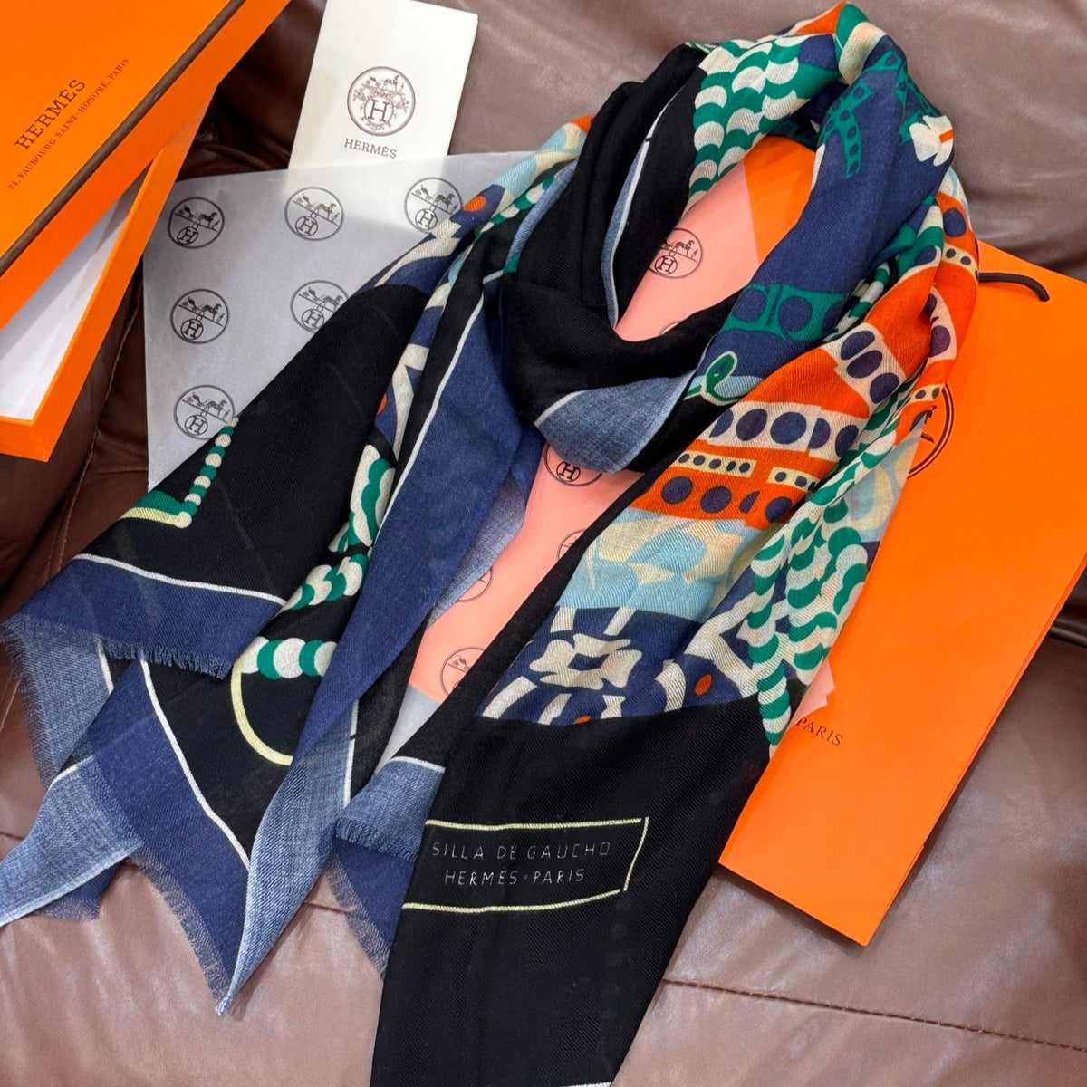 HERMES 25S SCARF 200 IN CASHMERE SILK 730597