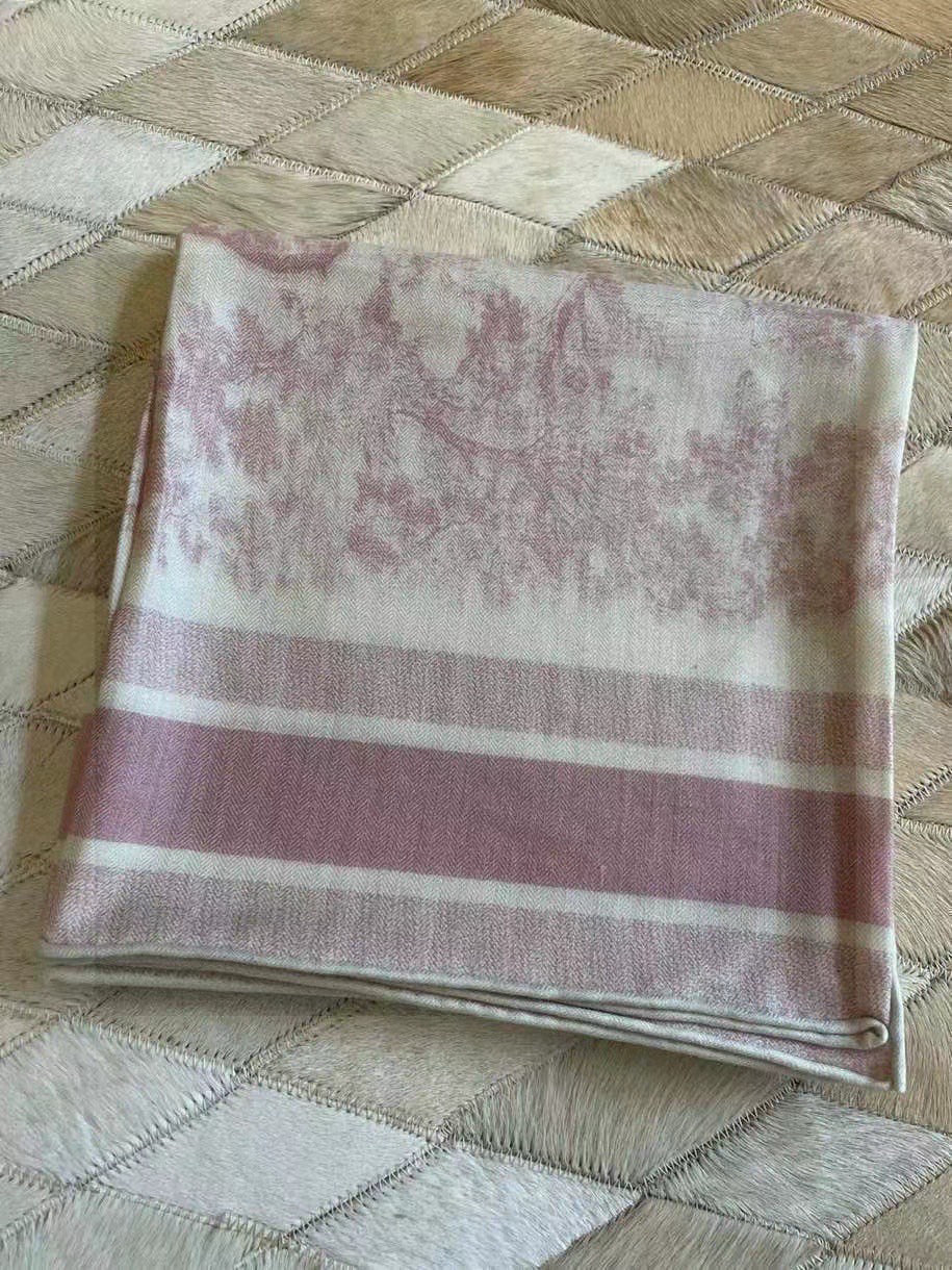 DIOR SCARF 110 CM IN COTTON-SILK FABRIC 730607