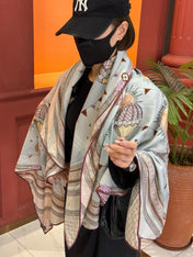 LV SCARF 140 CM IN SILK 730622