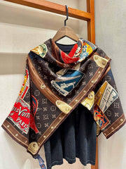 LV SCARF 140 CM IN SILK 732100