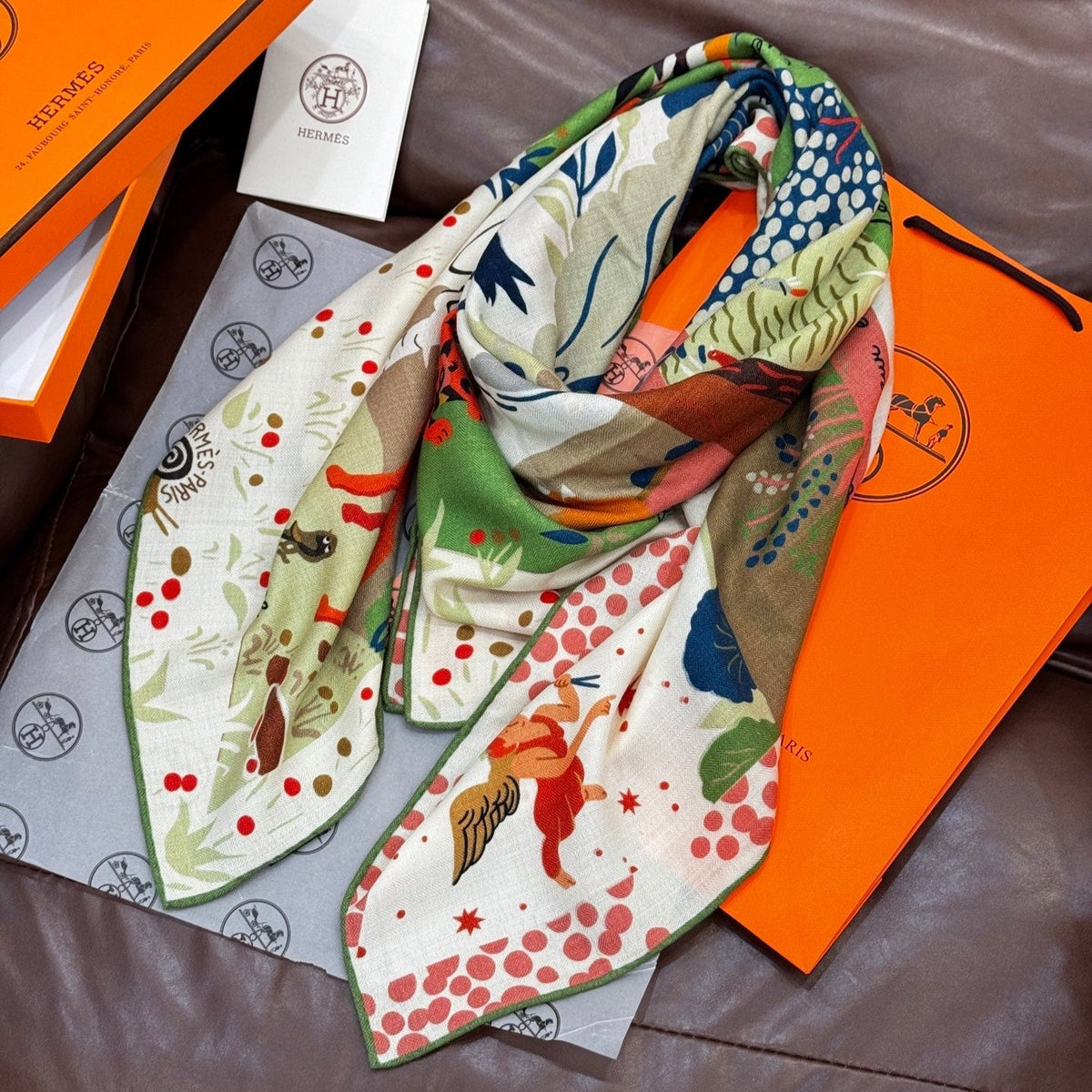 HERMES 25S SCARF 140 IN SILK 733914