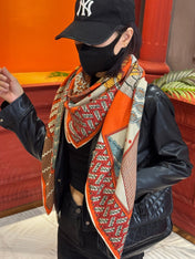 HERMES 25S SCARF 140 IN SILK TWILL 733918