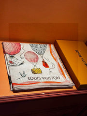 LV SCARF 140 CM IN WOOL MIX SILK 735799