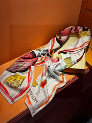 LV SCARF 140 CM IN WOOL MIX SILK 735799
