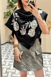 CHANEL 25S SCARF 140 IN SILK 735805