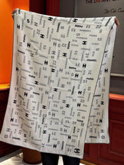 CHANEL 25S SCARF 180 IN CASHMERE SILK 738479