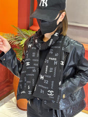 CHANEL 25S SCARF 180 IN CASHMERE SILK 738480