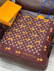 LV SCARF 140 CM IN WOOL MIX SILK 737266