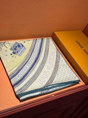 LV SCARF 140 CM IN SILK-CASHMERE BLEND 737274
