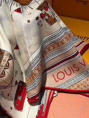 LV SCARF 140 CM IN SILK-CASHMERE BLEND 737275