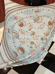 LV SCARF 140 CM IN SILK-CASHMERE BLEND 737276