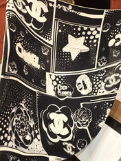 CHANEL 25S SCARF 140 IN SILK AND CASHMERE 931993