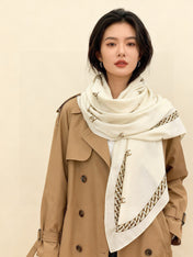 CHANEL 25S SCARF 135 IN SILK AND CASHMERE 932009