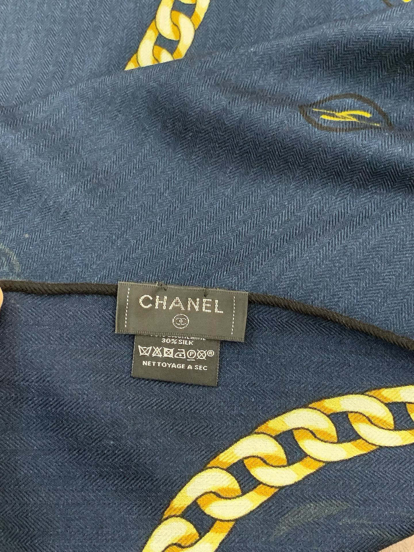 CHANEL 25S SCARF 135 IN SILK AND CASHMERE 932010